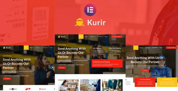 Kurir – Logistics Cargo Shipping Elementor Template Kit