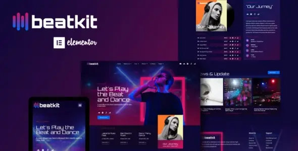 BeatKit – Music Events Elementor Template Kit